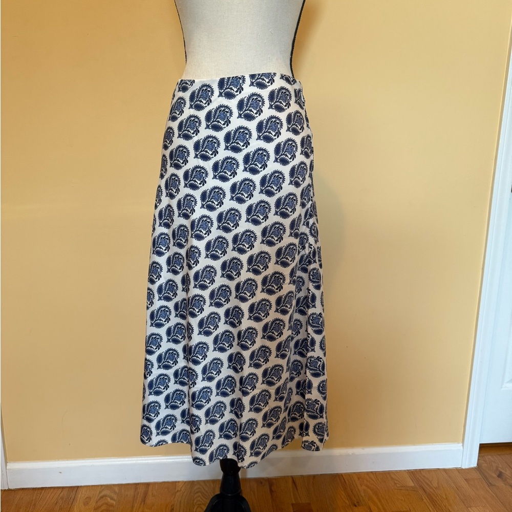 J. Crew Gwyneth Slip Skirt in Bouquet Block Print - Picture 4 of 5